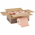 Dry Wipe Roll, Super Heavy Absorbency, 250 ft Continuous Roll, Double Recreped (DRC), Orange, PK6
