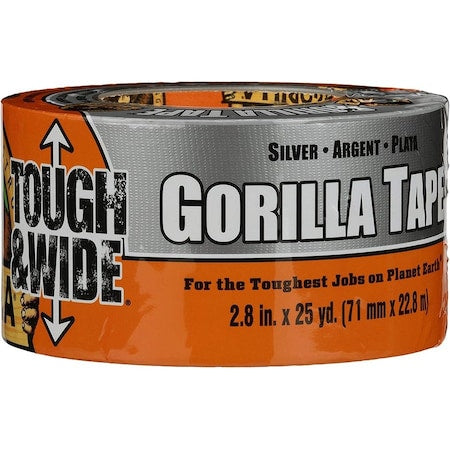 Duct Tape, Gray, 25 yd L, 2-7/8 in W