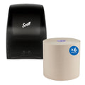 Scott Essential Manual Hard Roll Paper Towel Dispenser With Paper Towel Roll Refill 6 PK