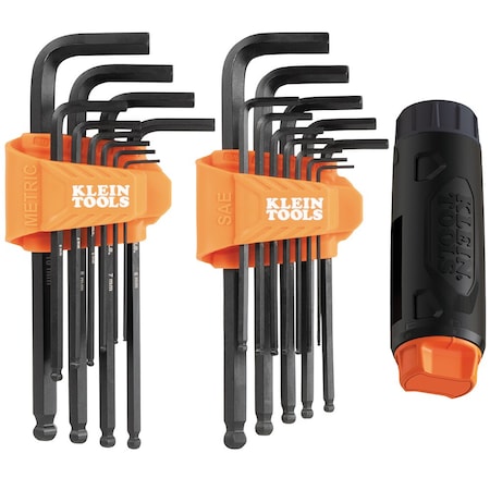 Standard Hex Key Set, SAE/MM, 22pc