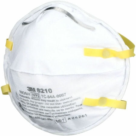 N95 Disposable Respirator, 8210, Dual Headstrap, Particulate Respirator, Nose Clip, PK20