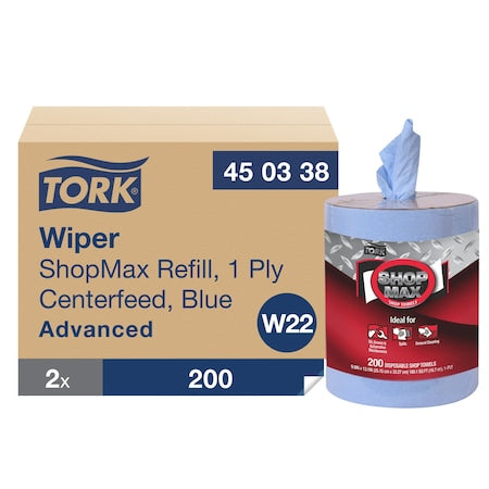 Dry Wipe, Heavy, Blue, PK2