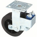 Swivel Plate Shock-Absorbing Caster, Rubber, 6 in.