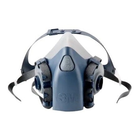 Half Mask Respirator, 7500, Not Rated, Bayonet, Size, S 0 Cartridges Included