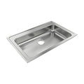 Bowl Drop-In Sink,33""x21.25""x4.5"",Gray
