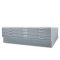 Flat File Cabinet Base, Gray, Closed