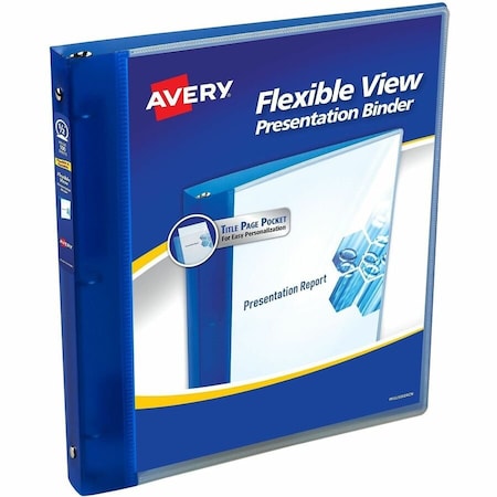 Flexible View 3 Ring Binder, 1/2 in Round