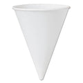 Bare Eco-Forward Treated Paper Cone Cups, 4.25 oz, White, PK5000
