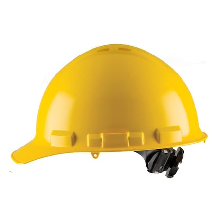 Hard Hat, Ratchet, 4 Point, Vented, Yellow