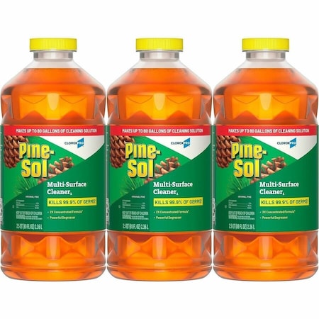 Multi-Surface Cleaner, 80 oz, Bottle, Ready to Use, Liquid, Pine, 3 PK