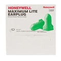 MAXIMUM LITE Disposable Foam Ear Plugs, Contoured-T Shape, 30 dB, Green, 100 PK