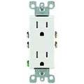 Straight Blade Receptacle, 5-15R, 15 A, 125V AC, 2 Pole, 3 Wire, Flush Mount, Grounded