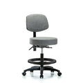 Bech Stool, Med, Fab, Bk, Tilt, BF, Cast, Gry