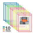 9" x 12" Assorted Stitched Neon Shop Ticket Holders, 10/BX