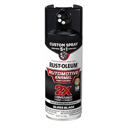 Automotive Enamel Spray, Solvent, Black
