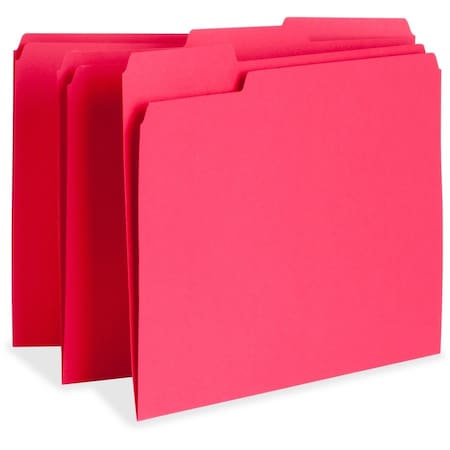 File Folder, Red, Paperboard, PK100