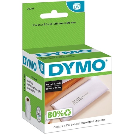 Address Label, Self-Adhesive, White, PK2
