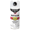 Rust Preventative Spray Paint, White, Gloss, Solvent, 12 Oz