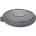 Brute Trash Can Lid, Round, 20 gal Capacity, Resin, Gray