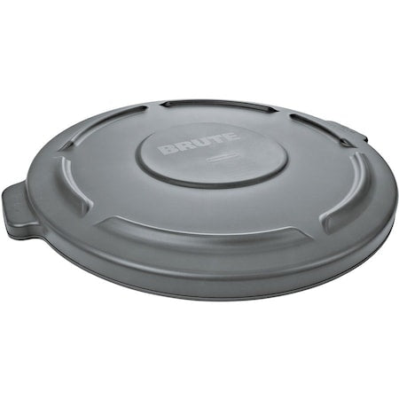 Brute Trash Can Lid, Round, 20 gal Capacity, Resin, Gray