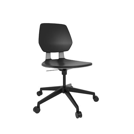 Task Chair, Blk, Blk, Polyurethane, Swivel