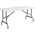 IndestrucTable Classic BiFold Folding Table, Platinum Top, Charcoal Frame, 30in W x 72in L x 29in H