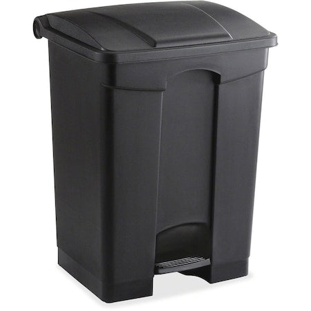 17 gal. Plastic Rectangular Trash Can, Black