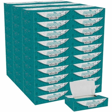 Facial Tissue. Angel Soft Professional Series, 2 Ply, 5 1/2 in x 7 1/4 in, 50 Sheets/Box, 60PK