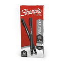 Stick Permanent Pen, Fine 0.5 mm, Black PK12
